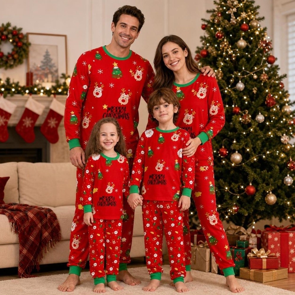 Set Pigiama Natalizio a Manich - Family Tree Print recensione e prezzo